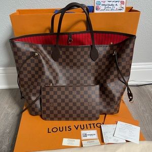 AUTHENTIC Louis Vuitton NEVERFULL GM in DE Purse Only!!